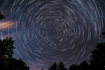 Star trail dark night astrophotography