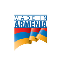 Armenia flag, vector illustration on a white background