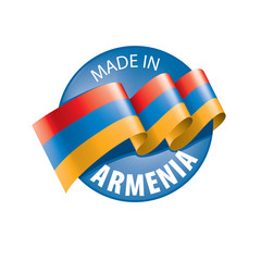Armenia flag, vector illustration on a white background