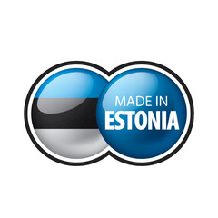 Estonia flag, vector illustration on a white background