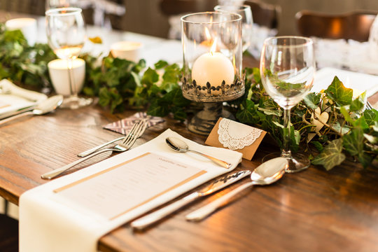 wedding table setting