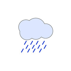 Clud and rain illustration vector