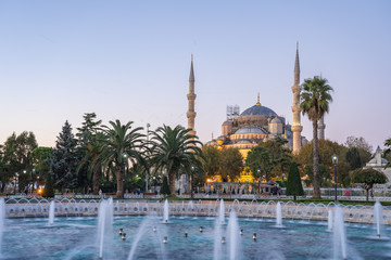 Fototapeta na wymiar Sultan Ahmed Mosque in Istanbul city, Turkey