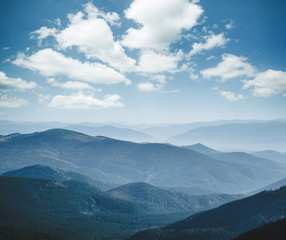 Awesome alpine highlands sunny day. Location Carpathian national park, Ukraine, Europe.