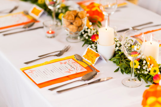 wedding table setting