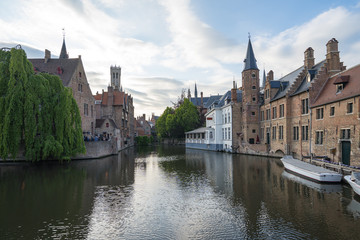 Fototapeta premium Bruges city skyline in Bruges, Belgium.