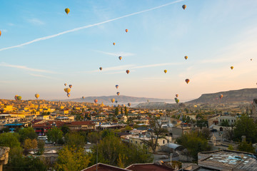 Cappadocia city skyline in Goreme, Turkey