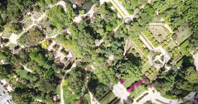Parque de Maria Luisa &mdash; Maria Luisa Park in Seville, view from above. Andalusia, Spain 