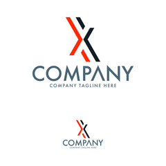 Creative letter X logo design template