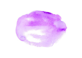 violet color watercolor. Brush painting texture