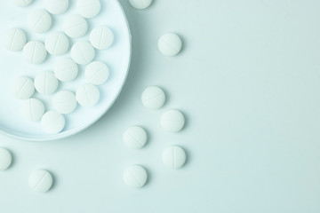 paracetamol medicine pills isolated on white background