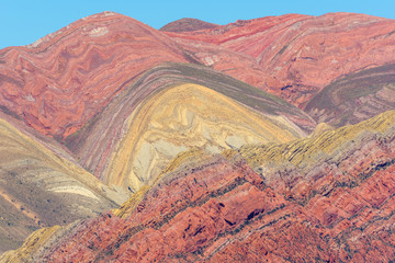 Serranía de Hornocal - Cerro de 14 Colores (The Mountains of 14 colors) located next to Humahuaca in Jujuy province, Argentina