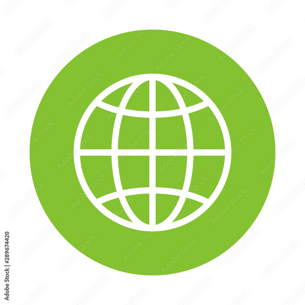 Canvas Prints globe world vector icon