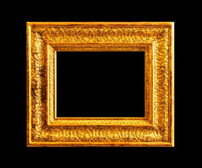 Old wooden gold frame