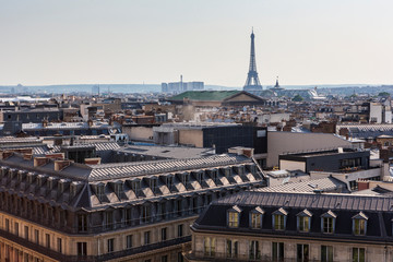 Fototapeta na wymiar The Eiffel Tower, a wrought-iron lattice tower on the Champ de Mars in Paris, France