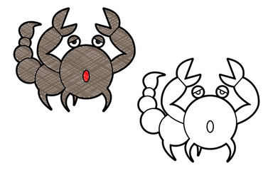 Scorpio zodiac design vector with texture. black and white colors