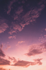 Naklejka na ściany i meble Beautiful clouds sky. Sunset sky. Gradient Sky pink and purple.jpg