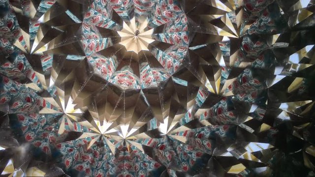Abstract background, real video shooting done with kaleidoscope