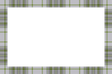 Vintage frame vector. Scottish border pattern retro style. Tartan plaid ornament.