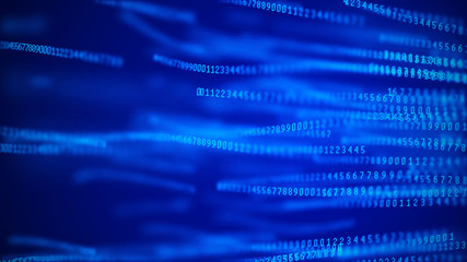 Fototapeta premium Digital background matrix. Information computer code. Hacker concept. 3d rendering