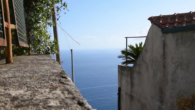 Mediterranean city view of Furore in Italy