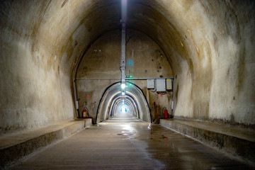 Abandoned tunnel, 2 world war, architecture, minimalism