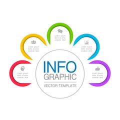 Vector iInfographic template for business, presentations, web design, 5 options.