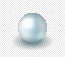 Natural, shiny, sea  pearl. Vector illustration