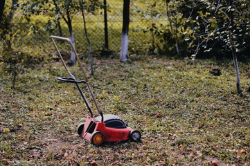 man mowing the lawn