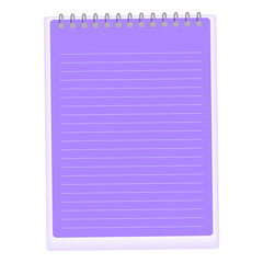 Realistic notebook or notepad with binder. Memo note pad or diary paper page templates. Vector illustration