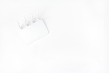 WiFi Router top view isolated on white background