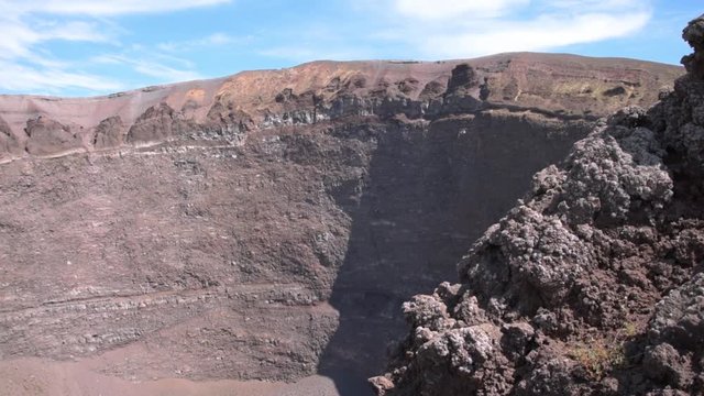 vesuvius volcano crater in ercolano italy