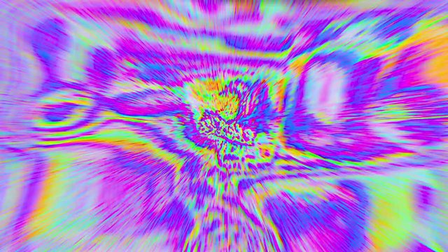 Casual acid trip concept, unique psychedelic iridescent background. 