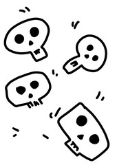Halloween icon. doodle. Line. Isolated on white. spooky elements for halloween decorations, silhouettes, sketch, icon, sticker. Hand drawn