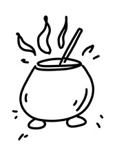 Halloween icon. doodle. Line. Isolated on white. spooky elements for halloween decorations, silhouettes, sketch, icon, sticker. Hand drawn