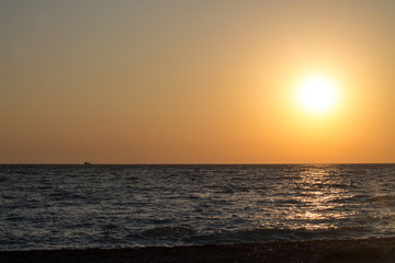 sunset over the sea romantic evening in the tropics