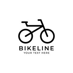 Bicycle line graphic design template vector isolated