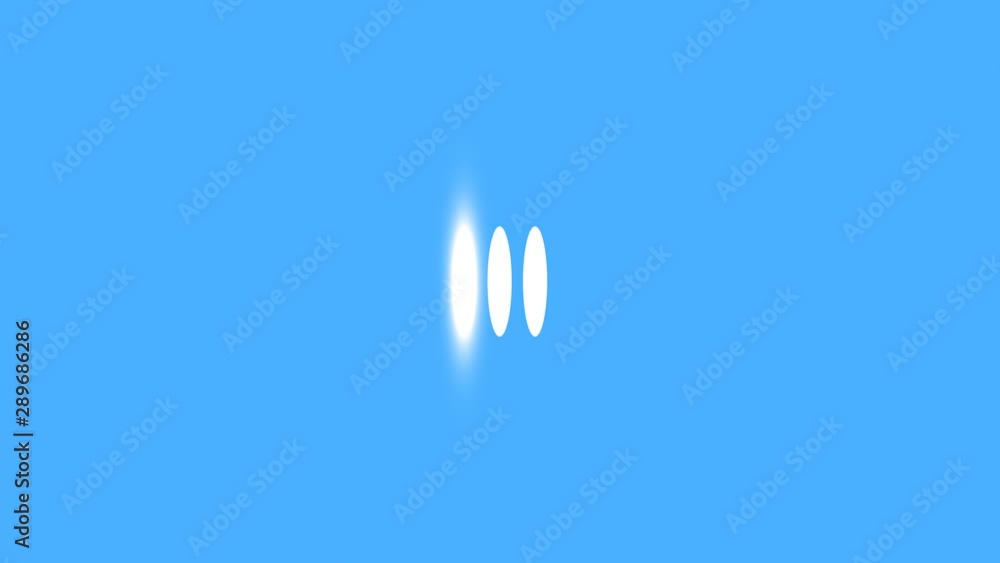 Poster animation modern light ellipse loading bar with blue background.