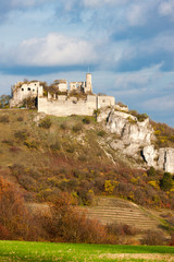 Fototapeta premium Falkenstein Castle in autumn, Austria