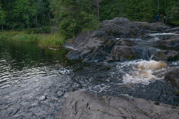 Rocks and river in the forest