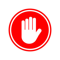 vector stop sign icon. No sign, red warning isolated. Not Allowed icon. flat illustration of Not Allowed vector icon for web