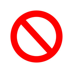 stop signs vector icon. No sign, red warning isolated. Not Allowed icon. flat illustration of Not Allowed vector icon for web