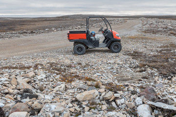 ATV on an Arctic Tundra Road
