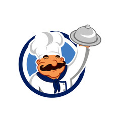 logo chef cartoon mascot design