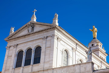 Fototapeta na wymiar Basilica of the Sacred Heart of Jesus at the Praetorian Barracks consecrated 1887 in Rome