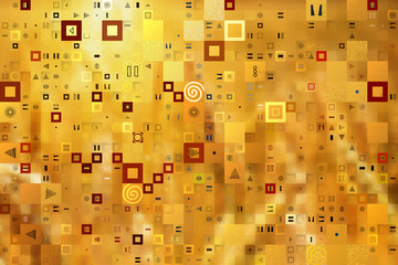 Panele Szklane  Motyw wzoru G. Klimta - sztuka kafelków