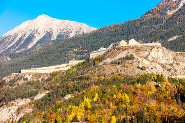 old fortification town Briancon in France