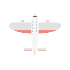 Small light weight sport airplane or private aircraft flat vector illustration.