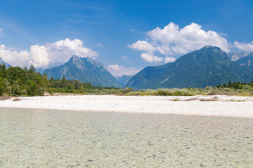 Soca river in the Triglav National Park in Slovenia