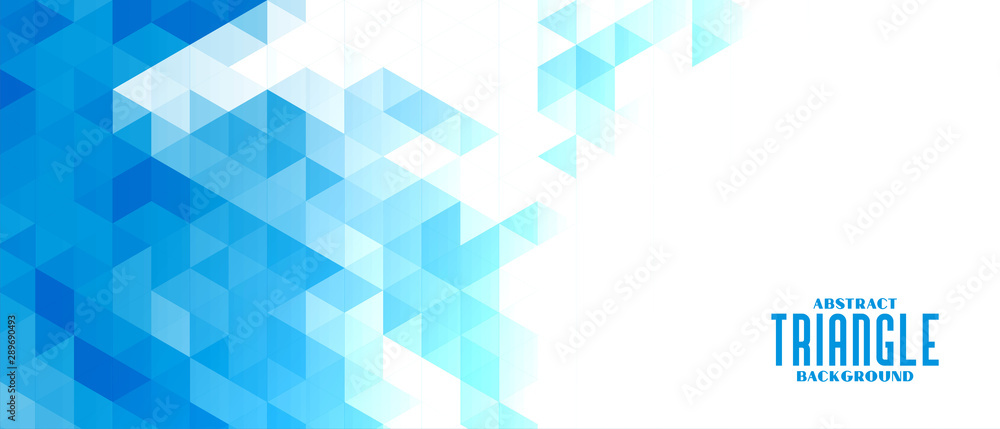 Canvas Prints abstract blue triangle mosaic grid background design